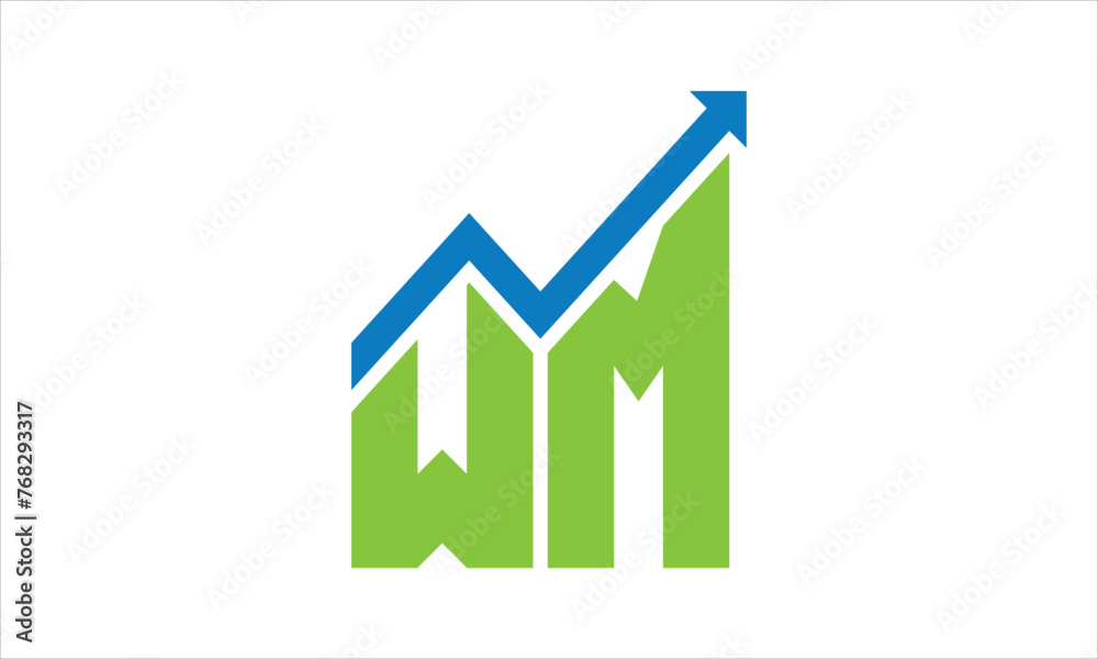 WM financial logo design vector template. WM financial logo design vector template.