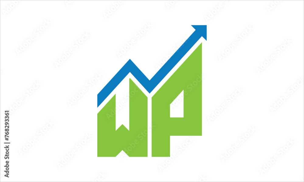 WP financial logo design vector template. WP financial logo design vector template.