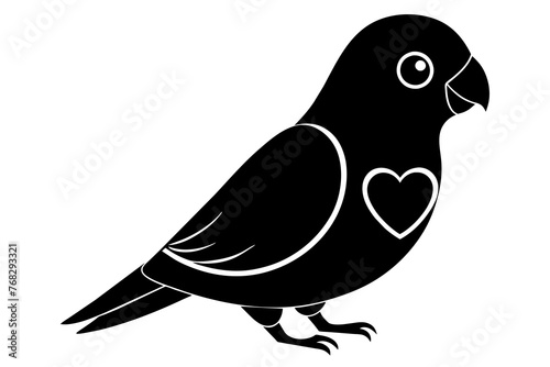 lovebird silhouette vector illustration