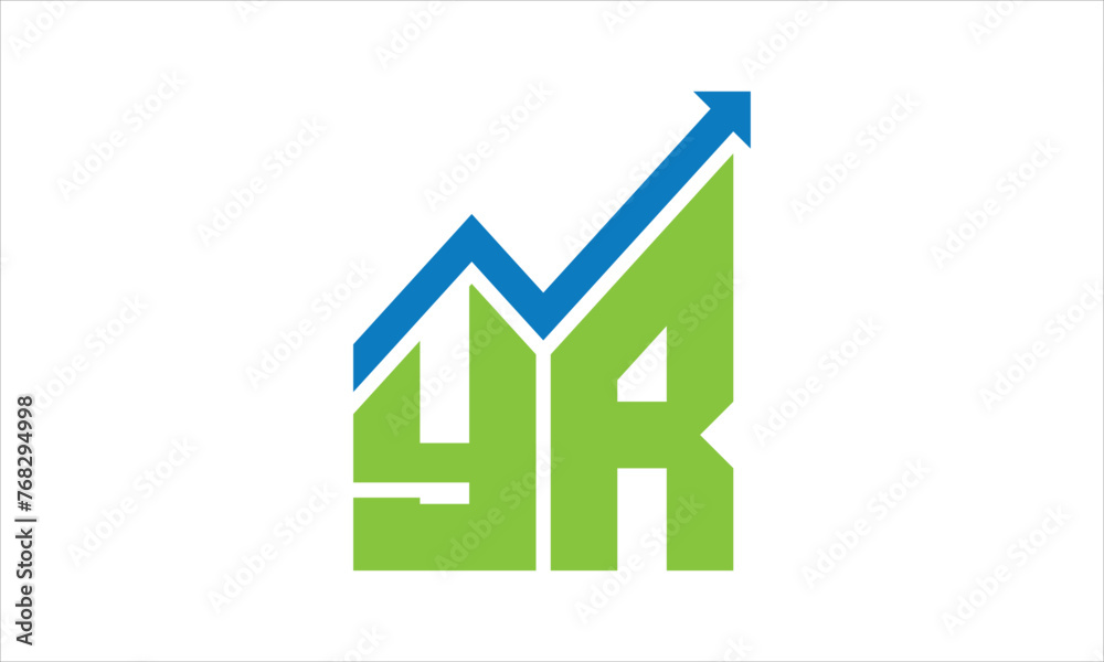 YR financial logo design vector template. YR financial logo design vector template.