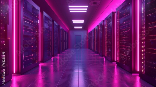 Cloud Command: Rendering of Cyber Network and Data Storage in IT Server Room