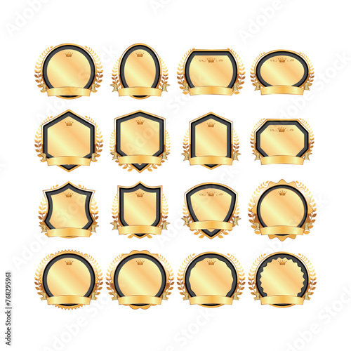 黒と金の受賞権威ランキングバッジアイコン