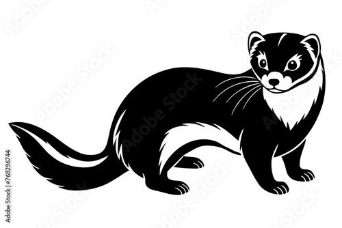 ferret silhouette vector illustration