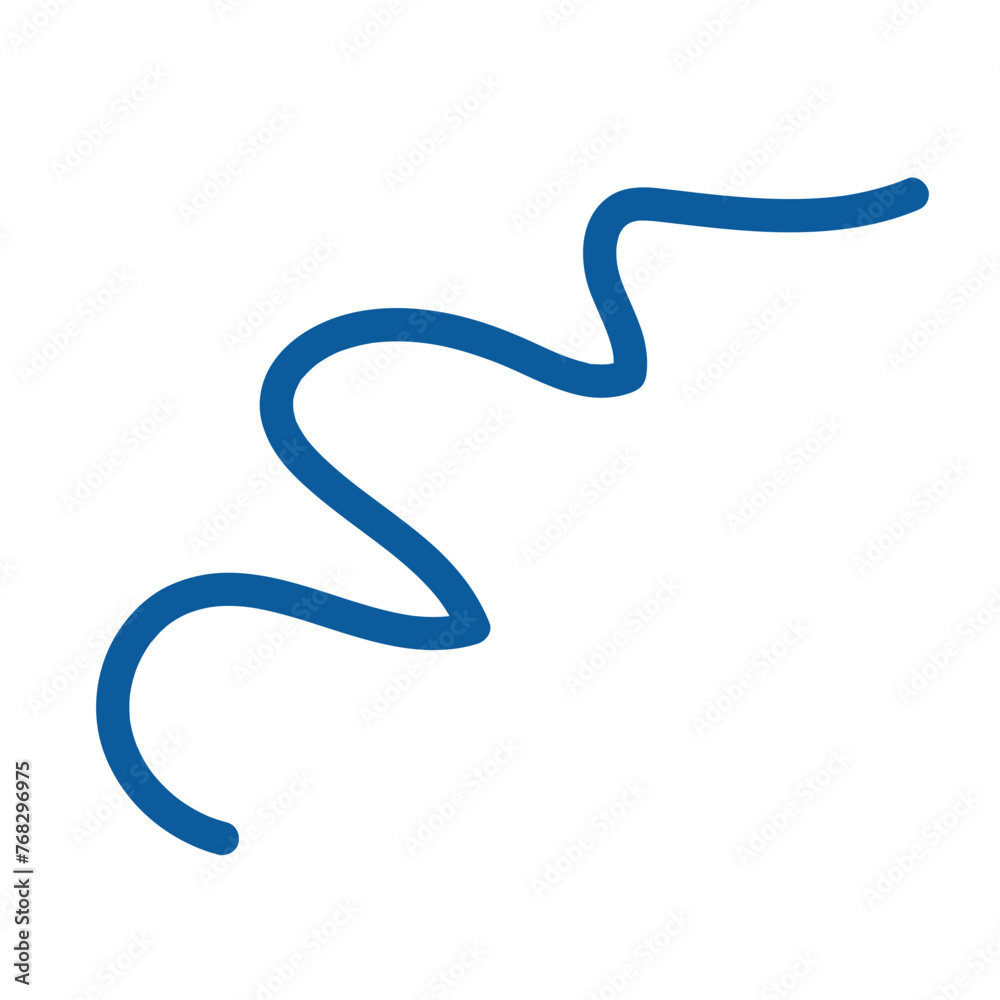 Blue lines squiggly decoration Blue lines squiggly decoration
