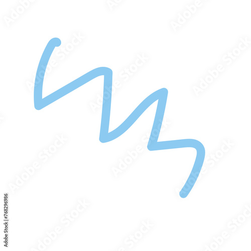 Blue lines squiggly decoration 