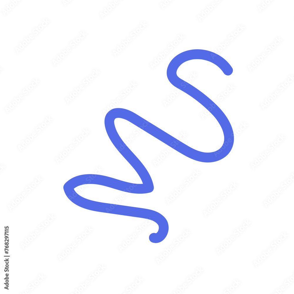 Blue lines squiggly decoration Blue lines squiggly decoration