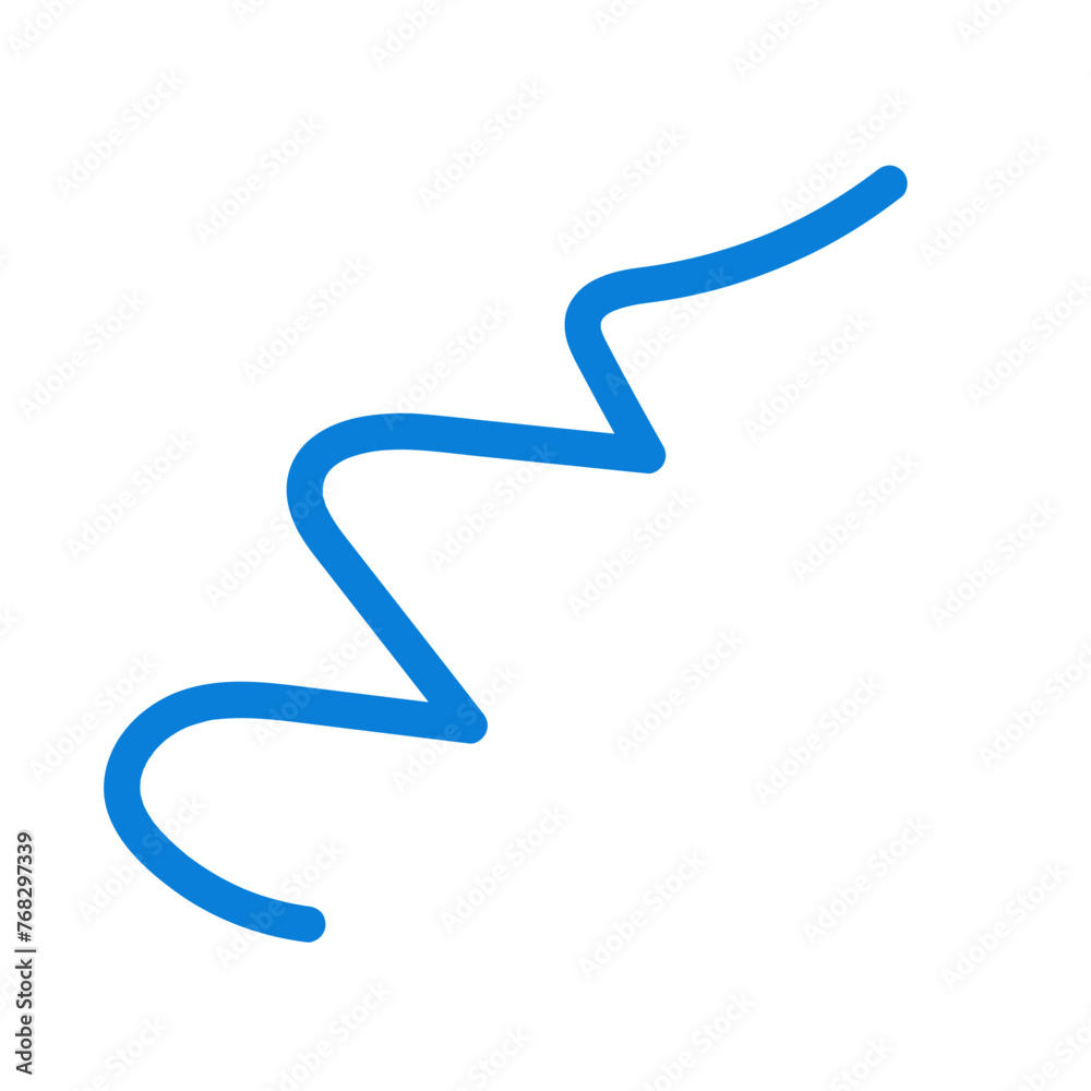 Blue lines squiggly decoration Blue lines squiggly decoration