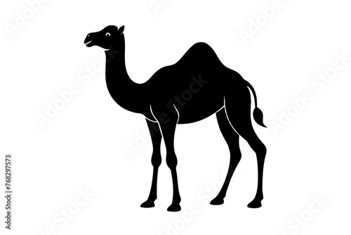 dromedary camel silhouette vector illustration