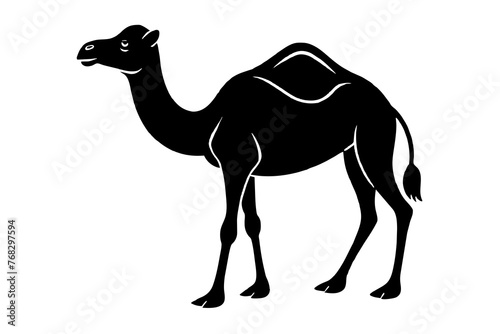 dromedary camel silhouette vector illustration