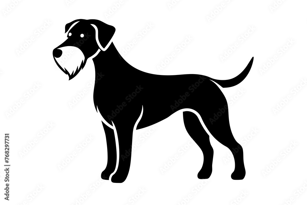 dog silhouette vector illustration