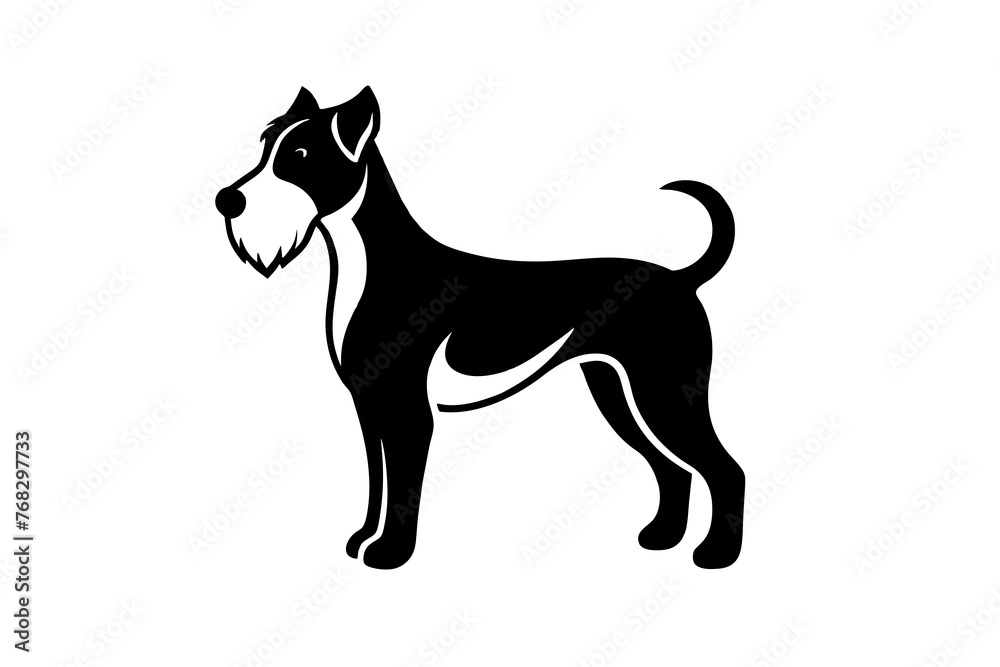 dog silhouette vector illustration