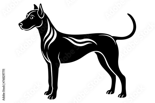 dog silhouette vector illustration