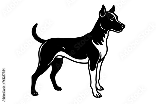 dog silhouette vector illustration