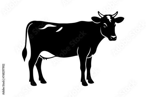 cow silhouette vector illustration