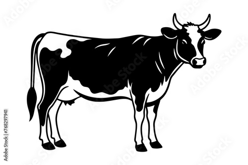 cow silhouette vector illustration