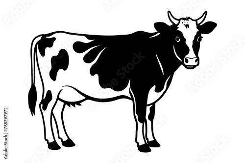 cow silhouette vector illustration