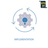 implementation icons  symbol vector elements for infographic web