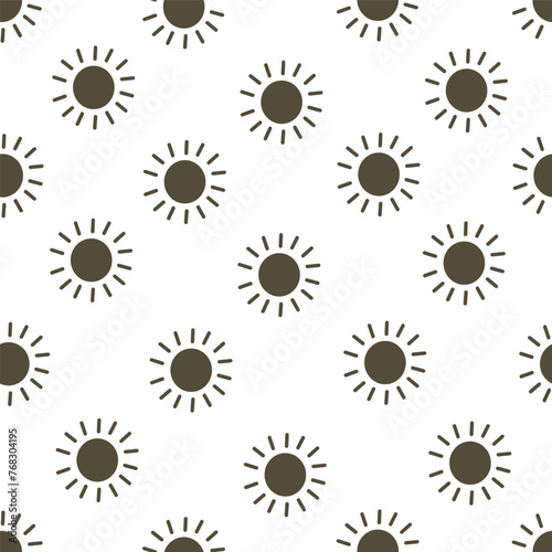 seamless pattern with cartoon sun. Colorful vector flat style for kids. Space. hand drawing. baby design for fabric, print, wrapper, textile