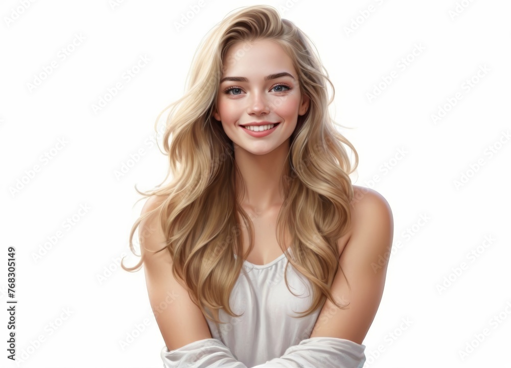 Alluring Blonde Model with a Captivating Smile Alluring Blonde Model with a Captivating Smile