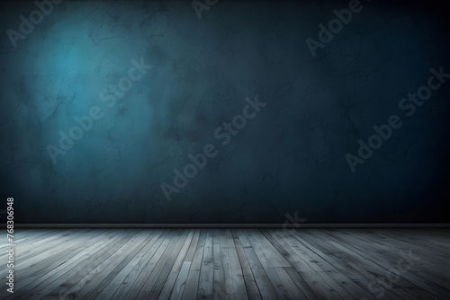 Background blank banner wall studio room blue soft gradient empty light abstract wallpaper template illustration space floor dark texture design website  display your product