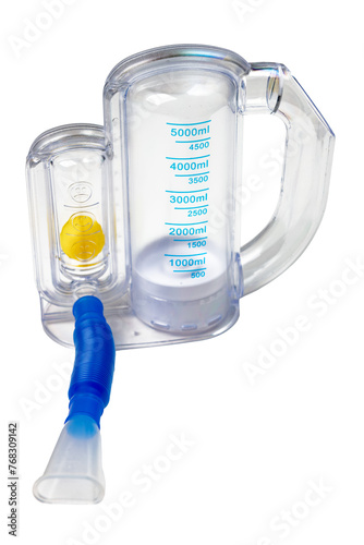 Isolated breathing exercise device for lungs photo