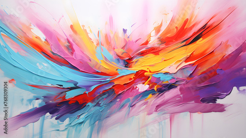 Vivacious Symphony of Colors: A Modern Conceptual Abstract DZ Art