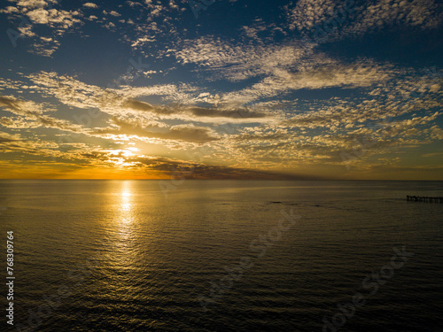 sunset over the sea