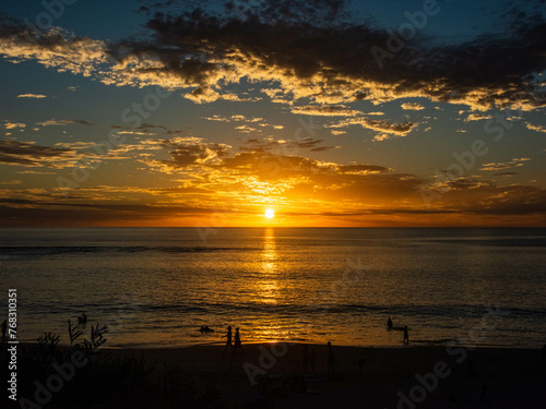 sunset over the sea