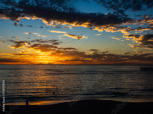 sunset over the sea