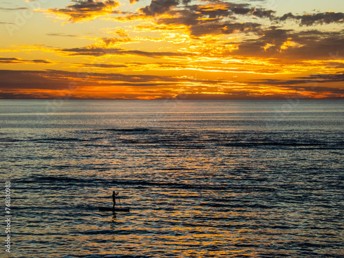 sunset over the sea