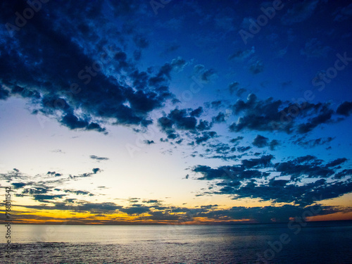 sunset over the sea