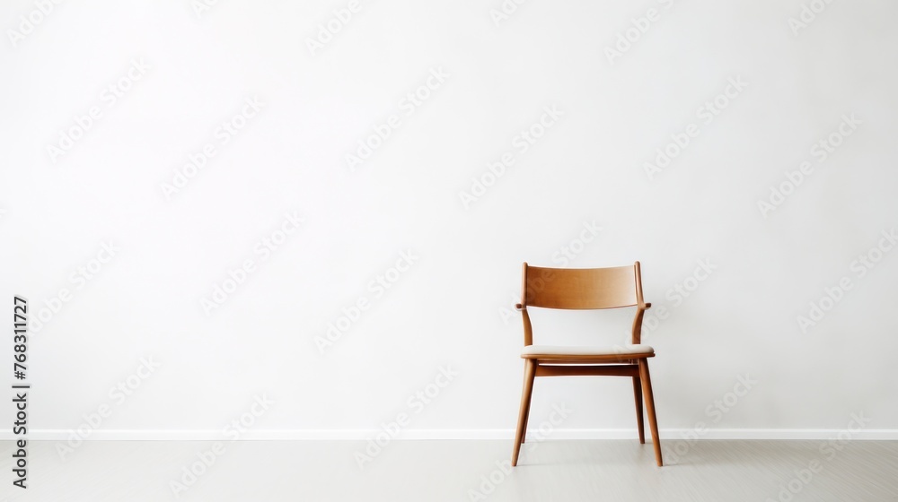 Modern chair in empty room