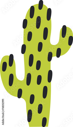 Abstract Cactus With Pattern