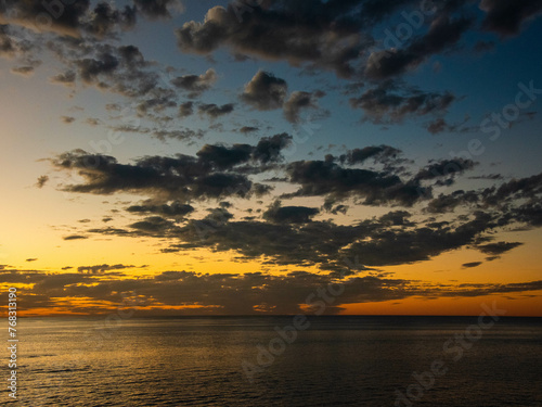 sunset over the sea