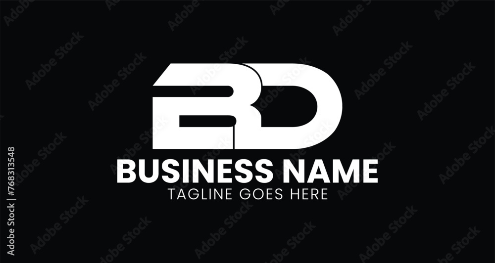 BD Modern Letter Logo Design BD Modern Letter Logo Design