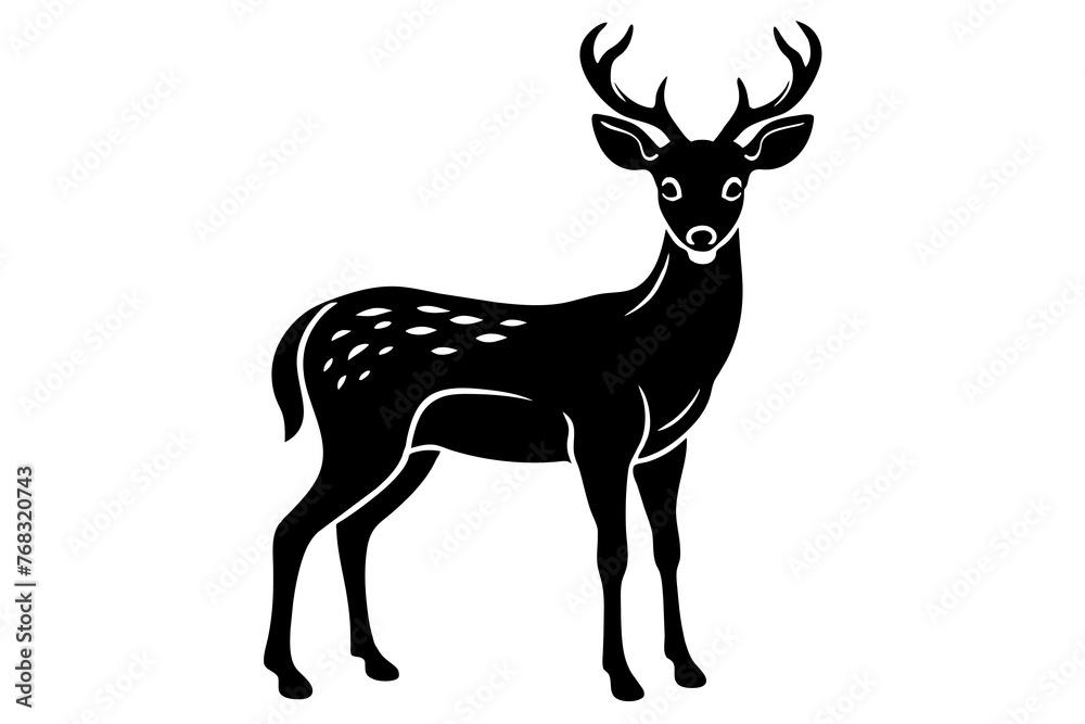 Fototapeta premium deer silhouette vector illustration