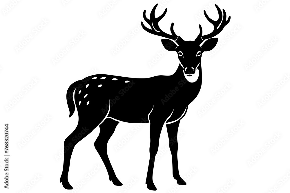 deer silhouette vector illustration deer silhouette vector illustration