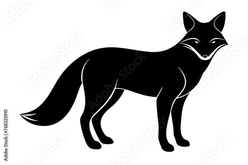 fox silhouette vector illustration