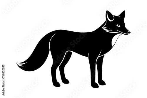 fox silhouette vector illustration