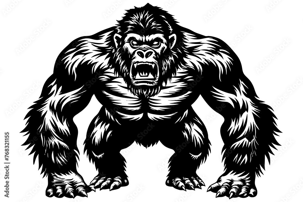 gorilla silhouette vector illustration gorilla silhouette vector illustration