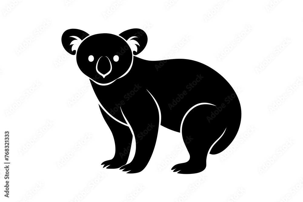 koala silhouette vector illustration koala silhouette vector illustration