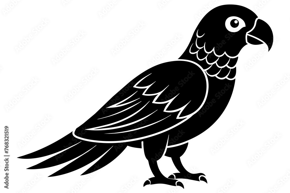 Obraz premium parrot silhouette vector illustration
