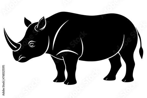 rhino silhouette vector illustration