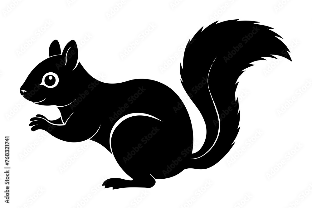 squirrel silhouette vector illustration squirrel silhouette vector illustration