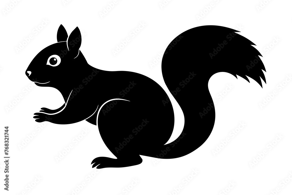 squirrel silhouette vector illustration