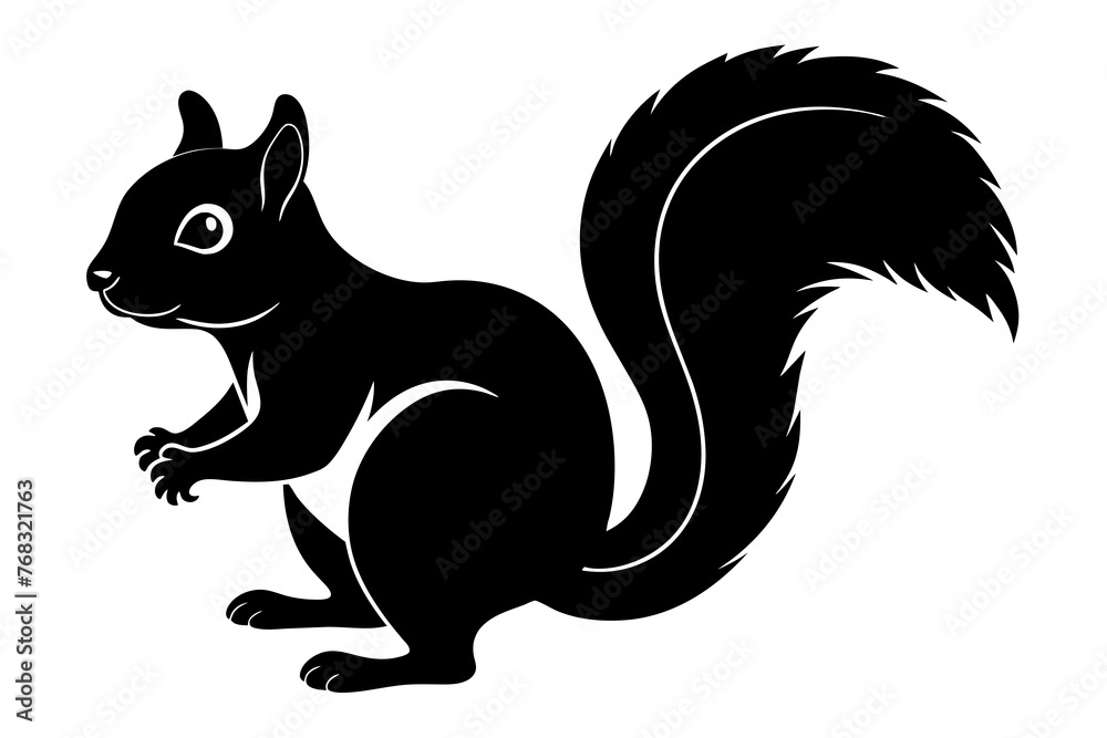 squirrel silhouette vector illustration