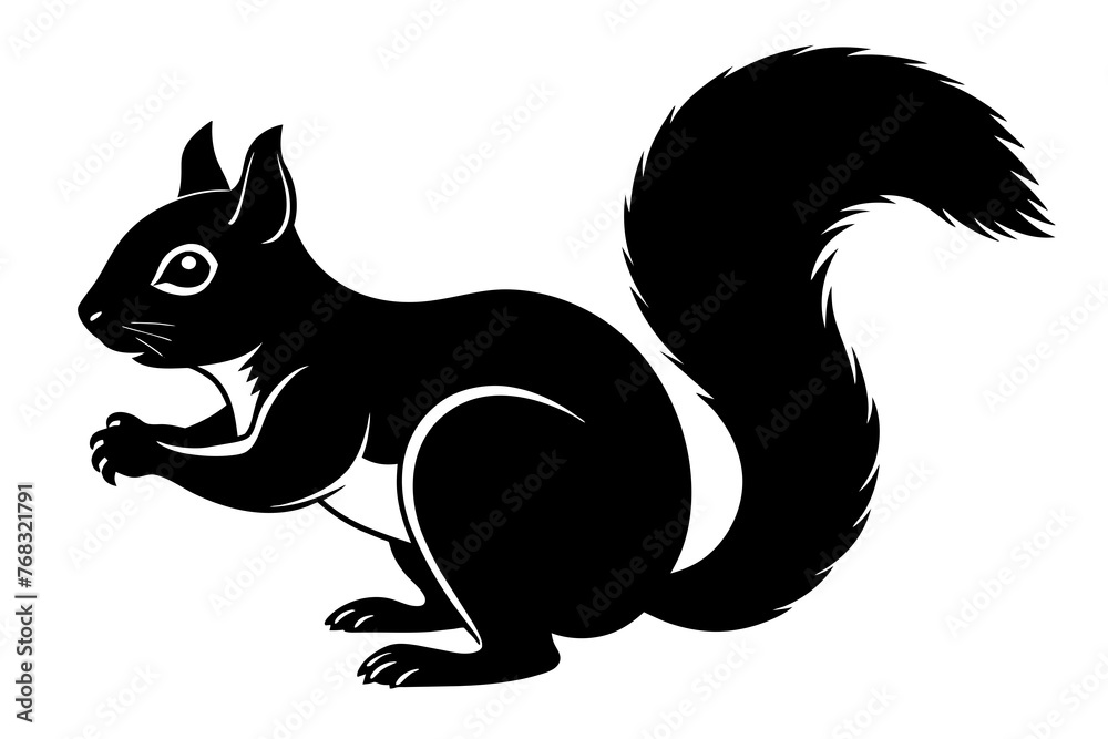 squirrel silhouette vector illustration squirrel silhouette vector illustration
