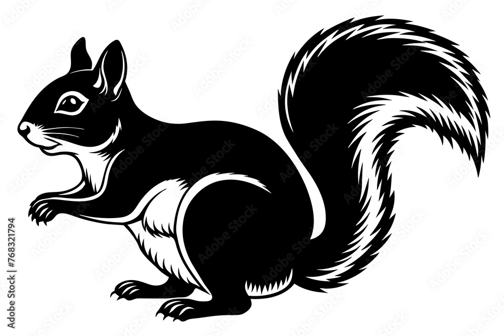 squirrel silhouette vector illustration