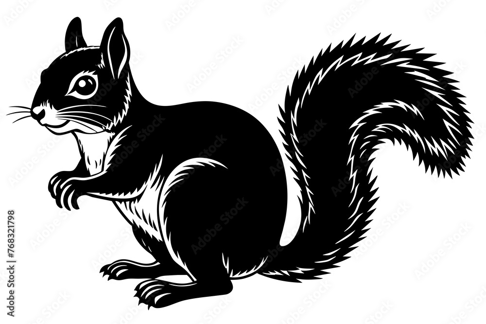 squirrel silhouette vector illustration squirrel silhouette vector illustration