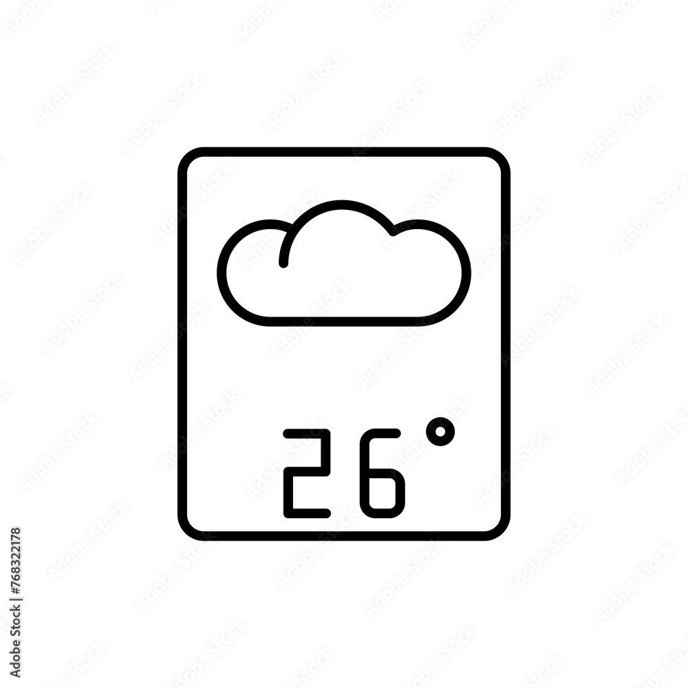 weather forecast icon vector, cloudy icon,26 degrees celsius. Perfect for web and app interfaces, presentations, infographics, etc. weather forecast icon vector, cloudy icon,26 degrees celsius. Perfect for web and app interfaces, presentations, infographics, etc.
